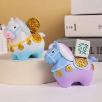 Adornos de caballo del zodiaco Kawaii, estatua de caballo de dibujos animados de resina giratoria hecha a mano, mascota del caballo, año del caballo - details 10