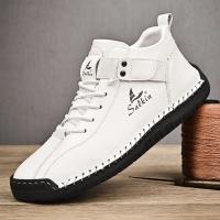 Zapatos Casuales de Cuero Hechos a Mano para Hombre 2024 Zapatillas Deportivas Transpirables para Exteriores - details 3