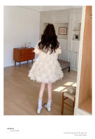 Vestido de Parche de Flecos de Alta Gama para Mujer Verano 2025 Estilo Francés, Vibe de Princesa Joven - details 14