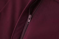 TRAFZA-Conjuntos de ropa de calle para mujer, color rojo vino, cuello redondo, bolsillos con cremallera y pantalones sueltos de cintura alta, trajes de manga larga a la moda para primavera - details 21