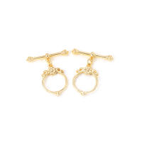 Pulsera de Tirantes Geométricos de Latón Dorado 18K Clasps para Hacer Joyería DIY - details 101
