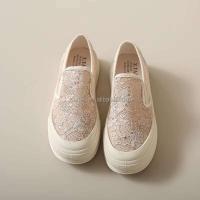 Nuevo popular Sepatu estilo de caminar mujeres 2025 antideslizante brillante moda casual deportes mujeres, zapatos vulcanizados para barato - details 4