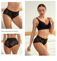 Bragas Sexys De Encaje Para Mujer, Ropa Interior De Color Sólido, Bragas Íntimas Transpirables, Lencería Sin Costuras, Sueva - details 7