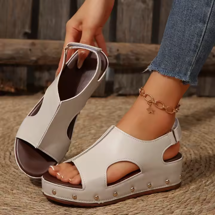 Sandalias de cuña de verano para mujer, zapatos de moda - 1