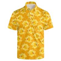 Polo hawaiano 3D para hombre, camiseta de manga corta con estampado de plantas Trcale de verano, camiseta casual con cuello y botones - details 9