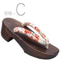 sh tradicional, zuecos Geta de madera, chanclas, sandalias al aire libre, anime japonés oriental floral, cosplay, paulownia mujer - details 6