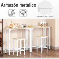Conjunto de Mesa de Bar y 2 Sillas Estructura de Metal Tamaño 100x40x100 cm - details 27