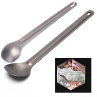 Cuchara De Titanio Con Mango Largo Para Camping Y Picnics Accesorios De Cocina Ambientales Utensilios De Cutlería Con Cuchara Y Fork EDC - details 23