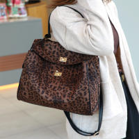 2025 nuevo bolso de mensajero de hombro portátil de gran capacidad con estampado de leopardo, bolso de mano premium para viajeros, bolso Kelly multifuncional - details 9