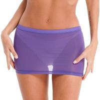 Minifalda BO elástica de tubo transparente para mujer, transparente, con lazo en la cadera, sexy, adecuada para discotecas - details 20