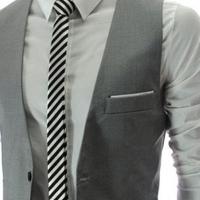 Chaleco de hombre, traje de un solo pecho, chaleco ajustado para hombre, chaleco informal sin mangas para hombre, chaleco Formal de negocios, talla asiática - details 13
