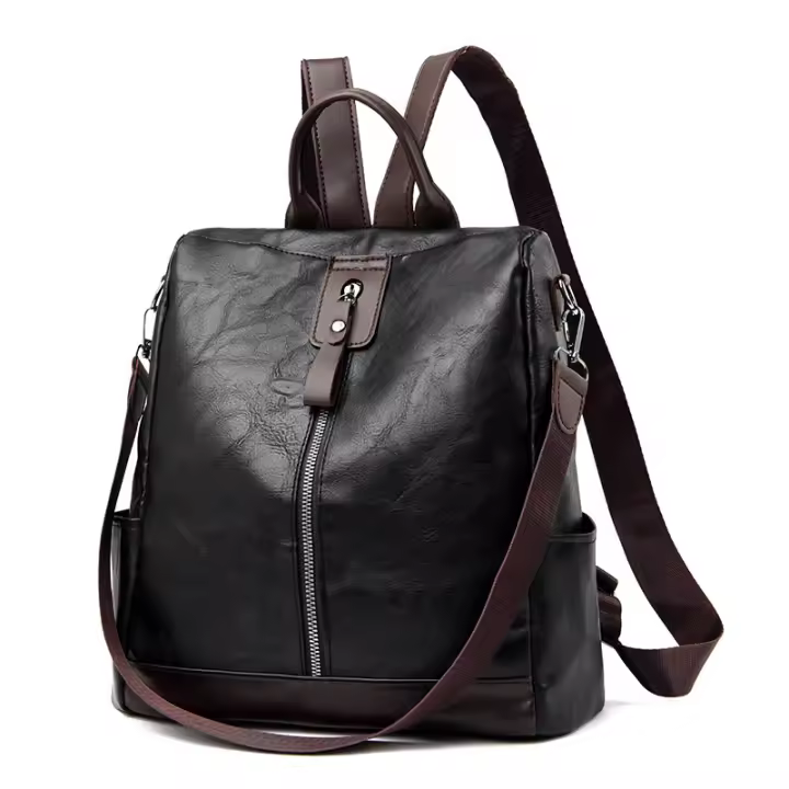 Mochila de viaje para mujer de cuero PU vintage gran capacidad bolsa escolar para adolescente bolsa de negocios femenina bolsa de lujo - 1
