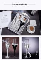 Copas de champán estilo chino, regalo, emparejamiento de vino, pareja, copa de boda, suministros para fiesta, 1 par - details 3