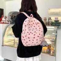 Mochila De Con Estampado De Fresa Pequeña Y Fresca Para Mujer, Bolso De Escuela Secundaria, Ligero Y Simple, Novedad - details 11