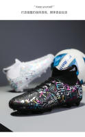 Calzado de fútbol transpirable de caña alta para hombre y mujer, calzado de entrenamiento profesional para césped - details 23