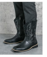 Botas vaqueras altas bordadas de moda occidental, botas personalizadas de otoño e invierno, botas de hombre. - details 13