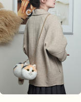Simulación animal muñeca tres flores juguete de felpa gato bolso de hombro bolso muñeca muñeca - details 8