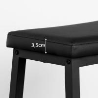 Juego de Taburetes de Bar de Altura de 61 cm Duradero Fácil Montaje Negro EBB01MD01 - details 6