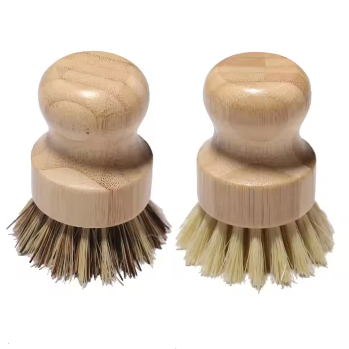 Limpieza de cocina con cepillo de material PP para el hogar, plato de bambú, preparación de alimentos vegetales, herramientas de cocina - 1