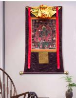 Cuadro colgante tradicional Twenty one Tara Thangka, imitación de la secta tántrica Xizang, pintado a mano, para el hogar, sala de estar tibetana - details 10