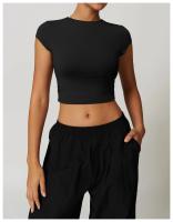 Camiseta deportiva de manga corta con cuello redondo para mujer, Camisa ajustada de manga corta para Yoga, secado fino, para correr - details 17