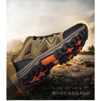 Zapatos de senderismo para hombre al aire libre, forro de cuero resistente al desgaste, suela de goma sintética - details 1