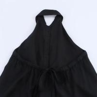 PB & ZA2025simple temperamento cómodo cuello halter sin espalda suelto sin mangas vestido con botones novedad de verano ropa de mujer - details 9