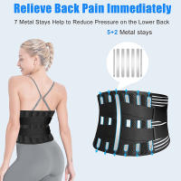 Lumbar para helbres Mujeres Cintura Alivio del dolor de espalda, ciática Escoliosis Cinturón de compresión de Giro Cinturón de soporte de Malla transpirable antideslizante - details 2