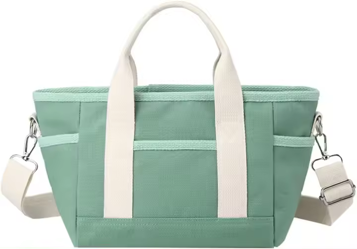 Bolso de mano de lona para mujer, bolso cruzado informal, mini bolso de hombro práctico, bolso con cremallera, bolso - 1