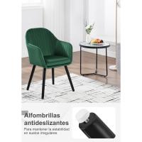 Silla de Comedor Estilo Vintage Juego de 1, Silla Cocina, Silla Nordica con Respaldo y Reposabrazos, Tela Pana, Estructura de Madera, Sillas para Tocador, Escritorio, Crema, EZS26cm-1 - details 95