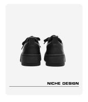 Nueva cabeza deformada, suela gruesa que aumenta los zapatos de junta casual negra para hombres y mujeres, zapatos deportivos de pareja. - details 8