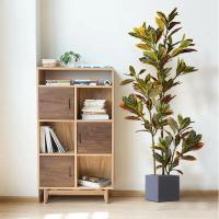Árbol Ficus Largo de 120cm Plantas Tropicales de Goma Artificial con Hojas de Otoño - details 1