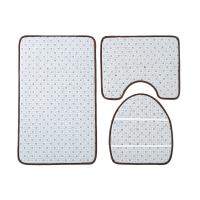 Juego de cubierta de asiento de inodoro, alfombrilla de baño, alfombra de suelo para cuarto de ducha, felpudo absorbente antideslizante, guijarros, decoración de bañera, 3 piezas - details 10