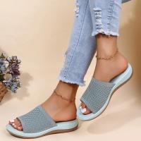 Sandalias de mujer Sandalias planas suaves Sandalias de verano Mujer Tela elástica Verano Zapatillas elegantes Zapatos - details 2