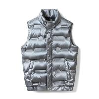 Chaleco Informal para Hombre Abrigo Sólido sin Mangas, Cuello Levantado, Almohadilla de Algodón con Cremallera, Calidez para Otoño e Invierno - details 3
