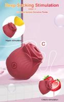 Consolador sexual de succión de rosas para mujer, vibrador Anal 3 en 1 de empuje para punto G, estimulador femenino, huevo vibrador, juguetes para adultos - details 10