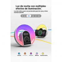 Altavoz Bluetooth Fantasía Dazzle Color Luz Ambiental Decoración de Escritorio Cargador Inalámbrico Portátil - details 6