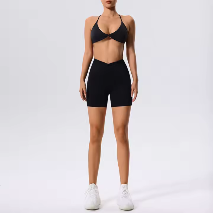 Conjunto de Yoga Transpirable y Elástico Incluye Sujetador de Trabajo para Mujeres, Pantalones de Correr, Entrenamiento de Pilates, Ropa Deportiva para Primavera/Verano Material de Nylon y Spandex - 1
