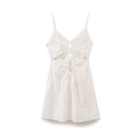 OUWU- Vestido Nuevo De Verano A La Moda Ajustado Con Cuello En V Y Tirantes De Color Sólido Con Temperamento Para Mujer - details 3