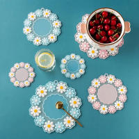 Mantel de Comedor Kawaii Margarita Almohadillas Aislantes para Platos Posavasos Antideslizantes para Taza de Té, Mug de Leche, Mug de Café Decoración de Cocina y Comedor - details 4