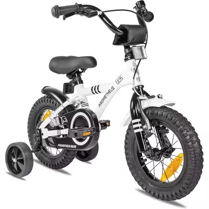 Bicicleta para Niños de 3-4 Años Bicicleta Infantil con Pedales y Freno Contrapedal Blanco - 1