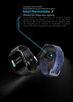 Reloj inteligente con pantalla completamente táctil de 1,69 pulgadas, oxígeno, presión arterial, prueba de frecuencia cardíaca, recordatorio de llamadas entrantes, IP67 - details 3