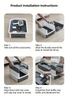 Caja de arena para gatos con pala, caja de arena plegable grande con tapa, caja para gatitos con entrada superior frontal y salida - details 6