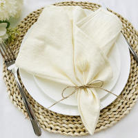 Servilletas de Algodón 100% Suaves y Reutilizables 4PCS Ideal para Comedores, Bodas, Fiestas, Restaurantes - details 3