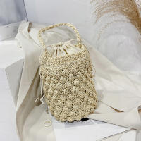 Bolso de hombro hecho a mano para mujer, bolsa de playa con diseño tejido de paja, Bolso pequeño de viaje - details 14