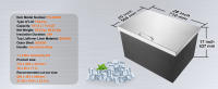 SucceBuy Nevera de hielo con cubierta deslizante, refrigerador comercial de acero inoxidable con cubierta deslizante, tubo de drenaje y tapón, para cocina al aire libre - details 7