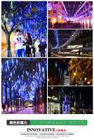 Guirnalda de luces Led de lluvia de meteoritos, 8 tubos, guirnaldas de calle, decoraciones de árboles de Navidad para exteriores, luces de jardín de hadas de Año Nuevo - details 9