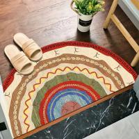 Felpudo semicircular geométrico, alfombras lavables antideslizantes para dormitorio, baño, cocina, Alfombra de puerta, alfombrillas impresas - details 0