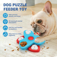 Juguete de rompecabezas de 2 capas giratorias para perros, alimentador lento interactivo para aumentar la comida de los perros, juguetes para el bienestar Mental, entrenamiento IQ - details 3