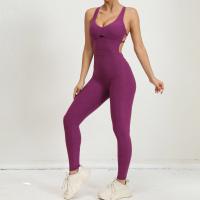 Mamelucos de yoga para mujer, mono de una pieza con control de barriga, sujetador deportivo acolchado, mameluco, ropa deportiva para fitness - details 12